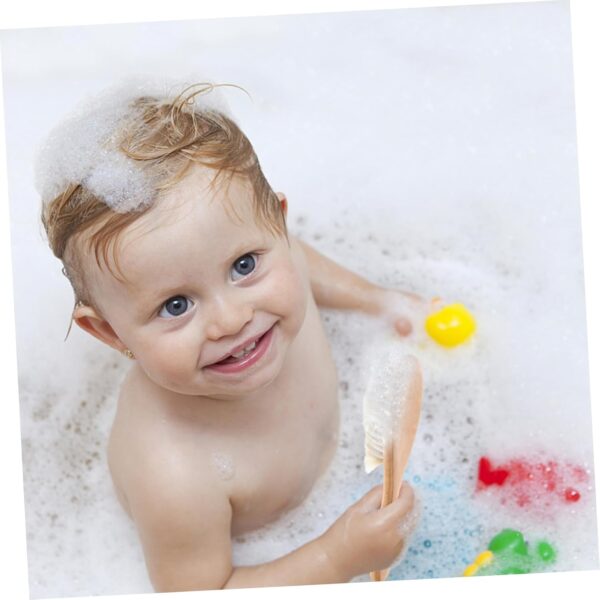 SHOWERORO Children's Baby Wooden Hair Brush Set Toddler Wool Brush Comb for Gentle Scalping and Hair Care - Image 6