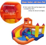 Ballsea Bouncy Castle, Inflatable Trampoline Bounce House with Long Slide, Climbing Wall, Ball Pit, Cannon, Bucket Dump for Kids Indoor Outdoor - Image 4