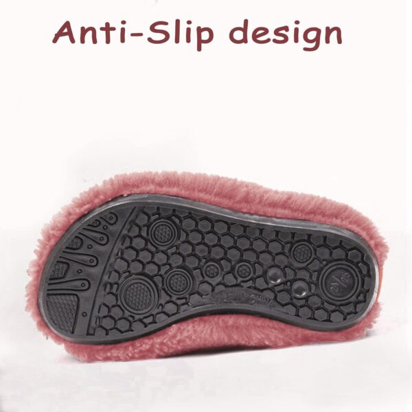 Sangyn Kids Fleece Slippers Toddler Boys Girls Winter Warm Fluffy Shoes Anti-Slip Cozy Slippers For Indoor Outdoor Wear - Image 2