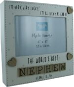 Photo Frame The Worlds Best Nephew Tile Art Nursery Home Decor Wood Cream 6x4" - Image 5