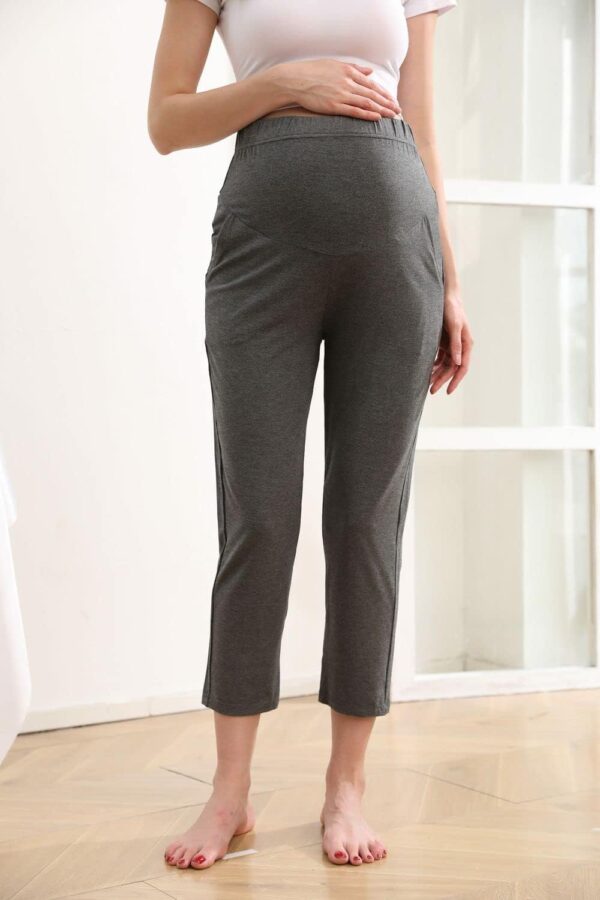 ZUMIY Maternity Lounge Pants Pregnancy Trousers Over The Belly Stretchy Activewear, Maternity Clothes Sweatpants with Pockets - Image 2
