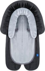 INFANZIA New 2-in-1 Head & Body Supports for Baby Newborn Infants - Extra Soft Car Seat Insert, Cushion Pads for Baby Bouncer, Strollers, Swing, 20x11.8 in, Black