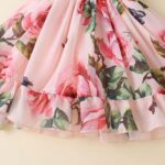 PythJooh Baby Girl Summer Off-Shoulder Flower Dress Toddler Girl Chiffon Floral Princess Dresses for 6Months to 5Years - Image 4
