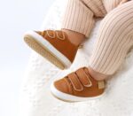 Baby Girls Boys Sneakers Toddler PU Leather First Walking Shoes Anti-Slip Infant Newborn Prewalker Sneakers for 0-18 Months with Sock - Image 2