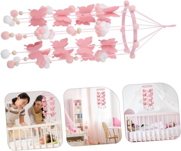 VICASKY 2pcs Butterfly Ornament Mobile Hanging Pendants Coupler Ceiling Fans Electric Fan Ceiling Fans Cleaning Supplies Barbell Girl Decoration Wristband Decoration Mini Hairball - Image 9