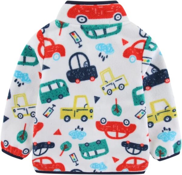 Mud Kingdom Kids Jacket Fleece Stand Up Outerwear Collar Zip-Up Tops - Image 2