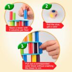 Coogam Wooden Leaning Tower Game - Tumbling Block Toppling Timber Stacking Tower Toy Games Gift for Kids - Image 3