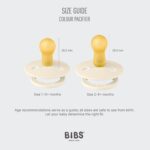 BIBS Colour Studio Soother 2-Pack, BPA Free Dummy Pacifier, Round Nipple. Natural Rubber Latex, Made in Denmark, Size 1 (0-6 Months), Jasmine Blush - Image 3