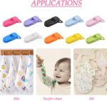 50 PCS Plastic Suspender Snap Pacifier Clip Pacifier Strap Holder Color Plastic Pacifier Suspender Clips for Baby Pacifiers, Bib Clips, DIY Crafts - Image 5