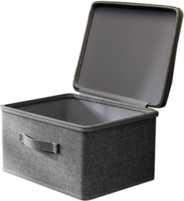 Zqkimzi Lockable Storage Bin, Secure Organizer Box, Large Capacity Storage Chest, 11.81x7.87x5.51 Inch Portable Lockout Utility Container for Jeans, Toys, Household Items - Image 9