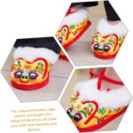 LIFKOME Toddler Shoes Baby Walking Shoes Tiger Design Soft Fleece Material Warm and Comfortable Red 17 Months Non-slip Sole Present - Image 7