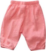 Toddler Baby Boy Girl Cotton Linen Joggers Pants Elastic Basic Long Pants Harem Bloomers Infant Summer Clothes Casual Joggers