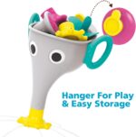 Yookidoo FunEleFun Fill ‘N’ Sprinkle Bath Toy. An Elephant Trunk Funnel Toddlers Play with 3 Interchangeable Trunk Accessories That Spins, Twist and Sprinkle, Promotes Kids STEM-Based Learning (Grey) - Image 5
