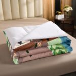 Tropical Leaves Duvet Kids Cartoon Sloth Duvet Insert Nursery Cute Animal Comforter for Boys Girls Children Teens Funny Sloths Duvet Set Single Size With 1 Pillow Case - Image 2