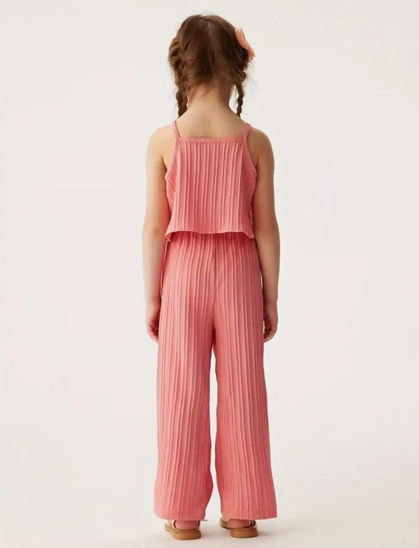 SEAUR Toddler Girls Summer Outfits Party Clothes Girls 2 Pcs Outfits Sleeveless Vacation Outfits Girls Ruffled Top 1-8 Years - Image 3