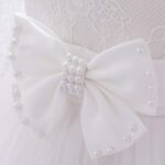 WOCINL Baby Girls Christening Long Sleeve Lace Bowknot Dresses Princess Wedding Birthday Pageant Party Baptism Tutu Gown - Image 4