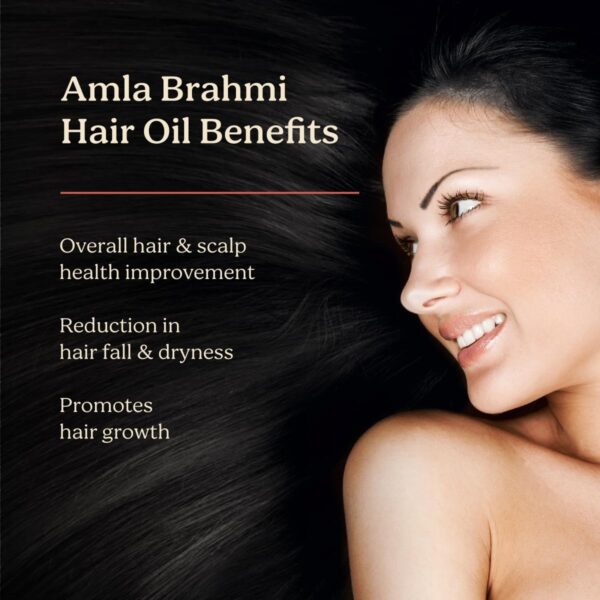 Life & Pursuits Amla Brahmi Hair Oil for Hair & Scalp Health - 100 ml | Natural, Indian Ayurveda Oil for Healthy & Shiny Hair | Coconut, Castor, Sesame, Triphala, Gotukola - Image 3