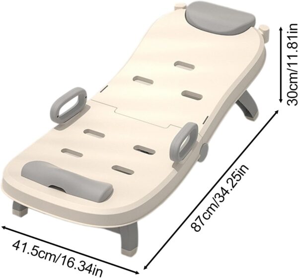 Toddler Shampoo Chair, Adjustable Hair Washing Lying Seat for Kids, Portable Baby Shampoo Recliner, Foldable Toddler Head Hair Rinser, Comfortable Head Rest for Boys and Girls for Easy Bathing - Image 2