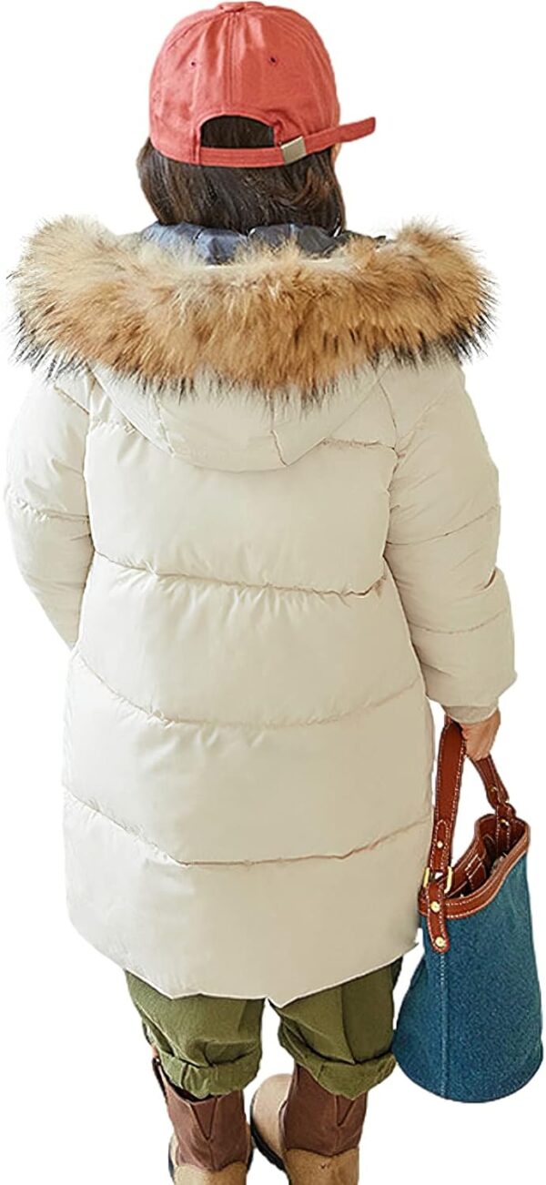 amropi Kids Girls Hooded Coat Puffer Jacket Winter Overcoat Warm Outerwear for 2-10 Years - Image 5