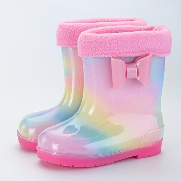 Kids Shoes Rain Boots Cartoon Children Rain Boots Boys and Girls Infant Rain Boots Water Rubber Shoes Baby Booties 0 to 3 Months - Image 2