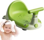 Baby Bath Seat, Non-Slip Children Shower Stool, Creative Motorcycle-Shaped Design, Safe & Sturdy Baby Bathtub Chair 14.57x10.71x8.11 Inches Ideal for Bathroom Use - Image 8