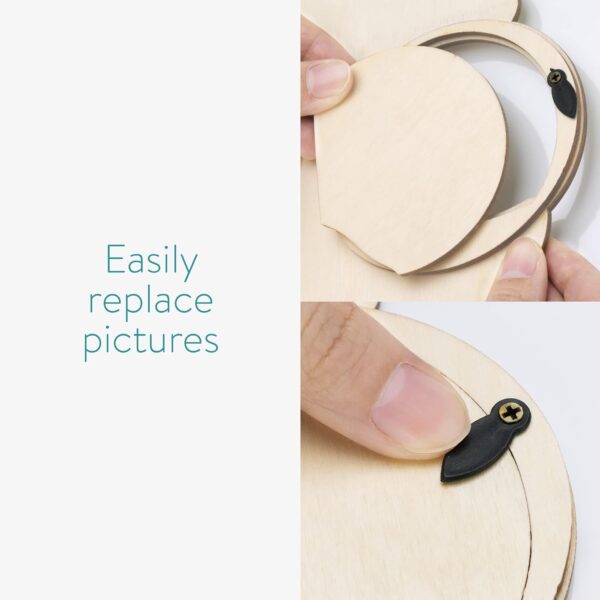 Navaris Pregnancy Scan Photo Frame - Baby Ultrasound Picture Frame - Pregnant Woman Wooden Keepsake Frame - Standing Frame or Hanging Wall Decoration - Image 5