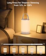 Hensam Night Lights, Rechargeable Lamps with 2200mAh Battery, Portable Touch Light Dimmable Led Table Lamp for Bedroom, Kids, Adults, Baby, 2 Pack - Image 2