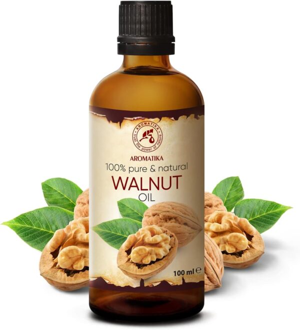 Walnut Oil - 100ml - Juglans Regia - Carrier Oil for Essential Oils - Oil for Skin - Nails - Lips - Hair Care - Body & Face Oil - Bath Oil - Tanning Oil - Suntan Oil - Image 2