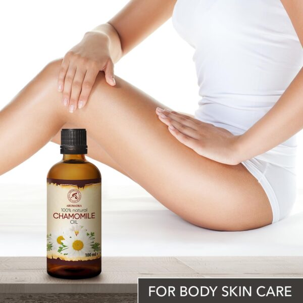 Chamomile Oil 100ml - Matricaria Chamomilla - Natural Chamomile Blossom Oil Extract - Carrier Oil - Base Oil - Care for Face - Nails - Hands - Hair - Massage - Body Care - Image 5