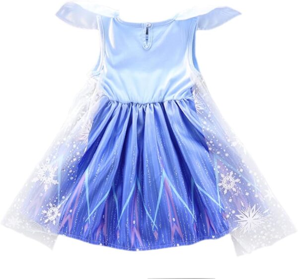 Lito Angels Ice Princess Snow Queen Costume Party Fancy Dress Up with Cape and Accessories for Baby and Kids Girls, Blue 267 - Image 2
