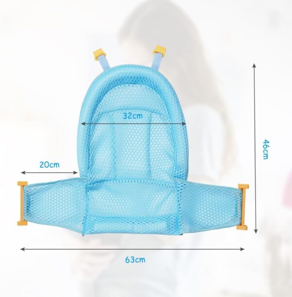 Aolso Baby Bath Net, Newborn Baby Bath Seat Support Baby Bather Net for Bathtub, Baby Bath Pad Non Slip Bath Seat Net, Bathtub Support Net Adjustable Bathtub Cushion Net for 0-3 Years - Image 2