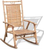 vidaXL Bamboo Rocking Chair - Weather Resistant, Easy Cleaning, Natural Material, Suitable for Indoor and Outdoor use - Image 7