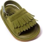 FANSU Baby Tassel Sandals, Multi-color Style Summer Comfortable Toddler Kids Girls Sandals Newborn Shoes for 0-18 Months Anti-Slip Velcro Soft Sole First Walking Shoes - Image 7