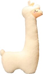 Alpaca Soft Toy Plush Toy, Cute Animal Cushion, Cute Soft Cuddly Toy, Plush Toy, Decoration Plush Cushion, Sleeping Pillow for Sofa, Children's Room, Gifts for Baby, Children, Women, 100 cm (White)