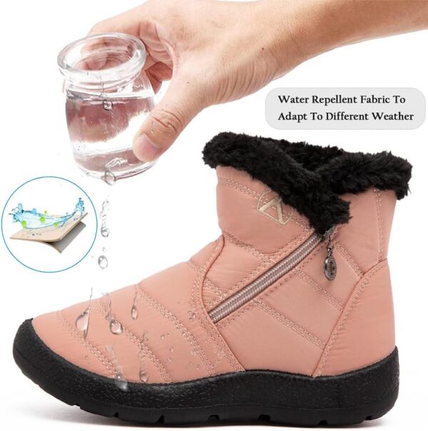 VTASQ Kids Snow Boots Boys Girls Fur Lined Warm Ankle Boots Outdoor Waterproof Winter Boots Non-Slip Cotton Shoe Slip On Walking Boots (Little Kid/Big Kid) - Image 2