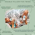Bellochi Maternity and Nursing Pillow for Twins - Baby Support Pillow – Multifunctional Breastfeeding Pillow with Cover Made of Cotton and Velvet – OEKO-TEX Certified (Nature) - Image 8