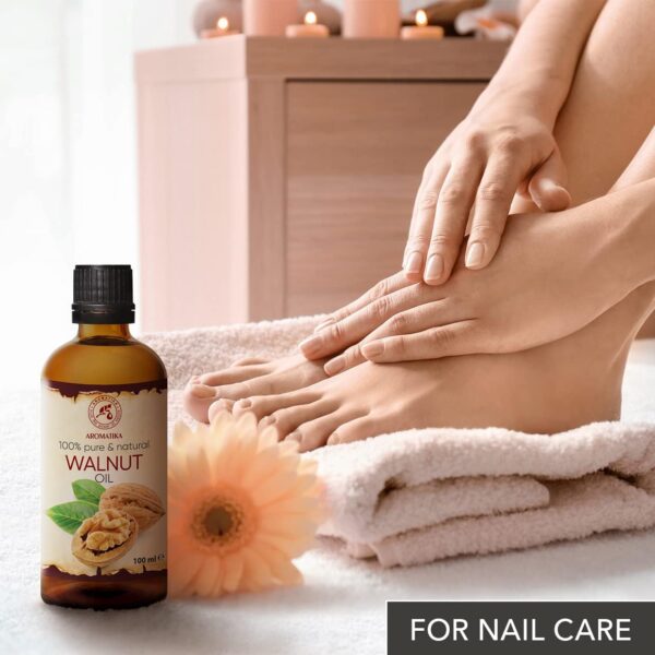 Walnut Oil - 100ml - Juglans Regia - Carrier Oil for Essential Oils - Oil for Skin - Nails - Lips - Hair Care - Body & Face Oil - Bath Oil - Tanning Oil - Suntan Oil - Image 5