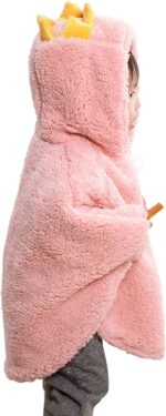 TINAYAUE Hooded Cloak Cloaks Warm Knitted Poncho Toddlers Lamb Wool Cape Poncho Coat Hoodies Winter Halloween Cape Snowsuit Outwear Hooded Wool Blend Capes for Boys Girls Baby - Image 7