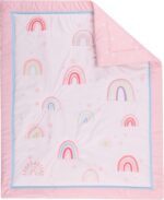 HMtideby Baby Toddler Blanket Quilt Cot Comforter Crib Baby Quilts for Boys and Girls Nursery Bed Throw Blanket 84x107cm-Pink Rainbow - Image 2