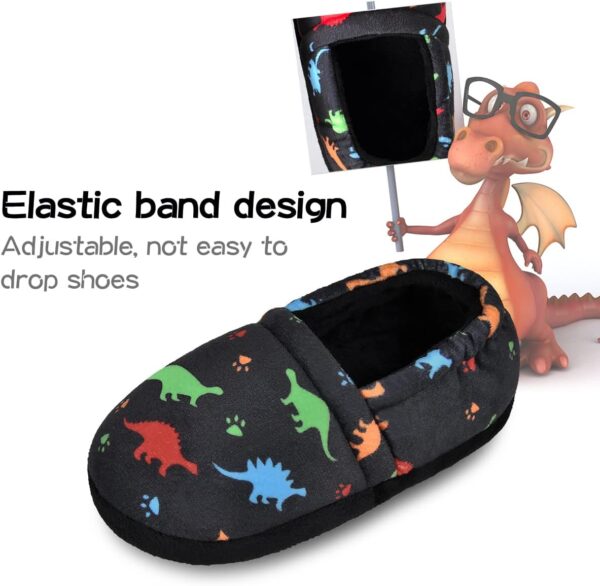 MIXIN Boys Slippers Toddler House Slippers Anti Slip Dinosaur Home Shoes for Little Kids - Image 2