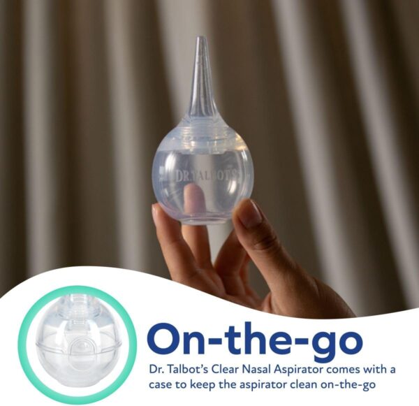 Dr. Talbot's Nasal Aspirator for Babies - BPA-Free Silicone - with Storage Case - Clear - Image 2