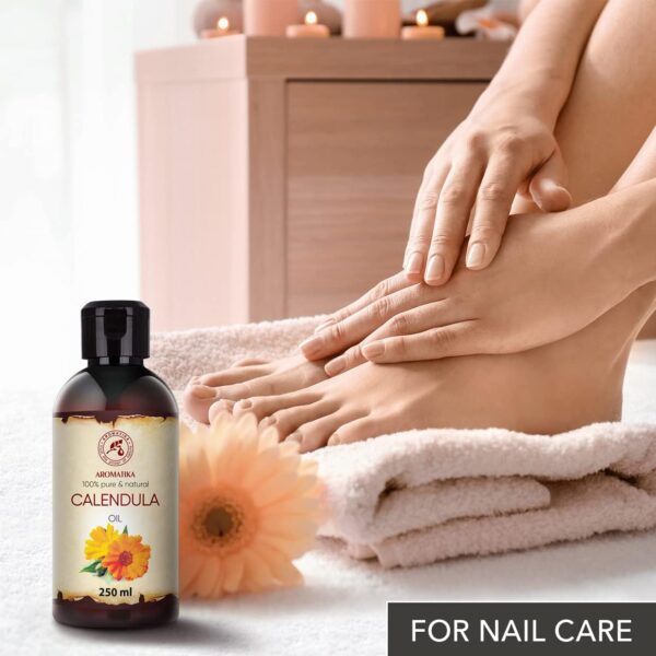 Calendula Oil 250ml - 100% Pure & Natural Calendula Oils - Marigold Oil - Benefits for Skin - Hair - Face - Body - Image 7