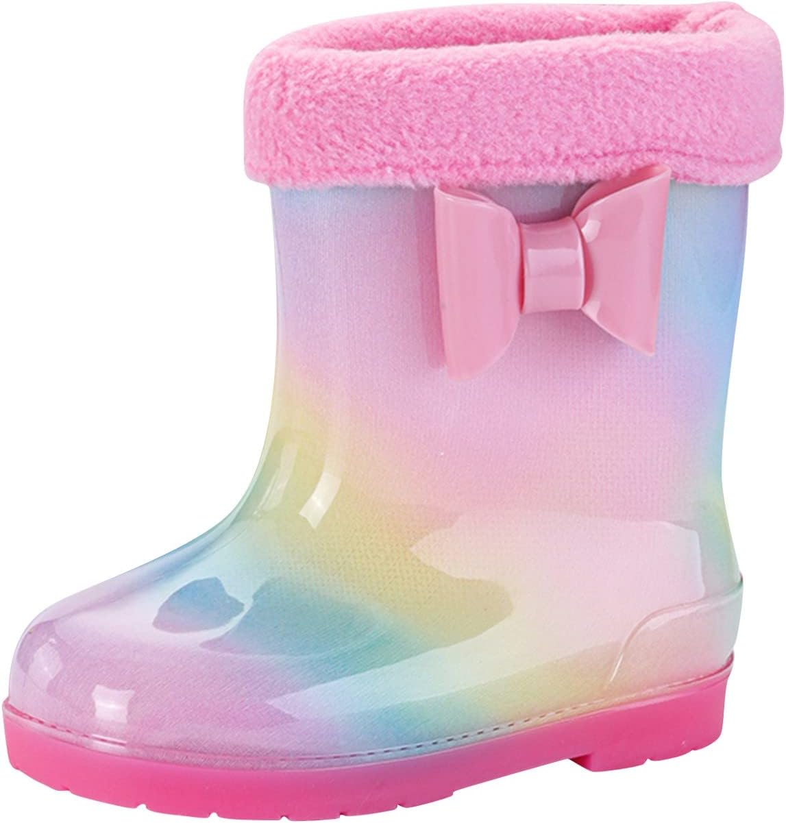 61n99yfHgbL._AC_SL1500_.jpg Kids Shoes Rain Boots Cartoon Children Rain Boots Boys and Girls Infant Rain Boots Water Rubber Shoes Baby Booties 0 to 3 Months - Image 1