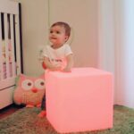 Mr.Go 12-inch Rechargeable Magic LED Light Cube Stool with Remote Control Fun Mood Lamp Soothing Night Light Decorative Lighting for Home Kids Bedside Bedroom Nightstand Nursery Pool Party - Image 8