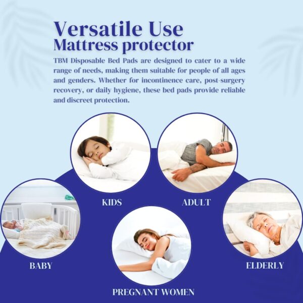 TBM 50 Disposable Incontinence Bed Pads 60 x 90 | Absorbent Underpad, Bed Mats, Incontinence Pads, Incontinence Sheets, Bed Pads, Incontinence Bed Sheets - Image 7