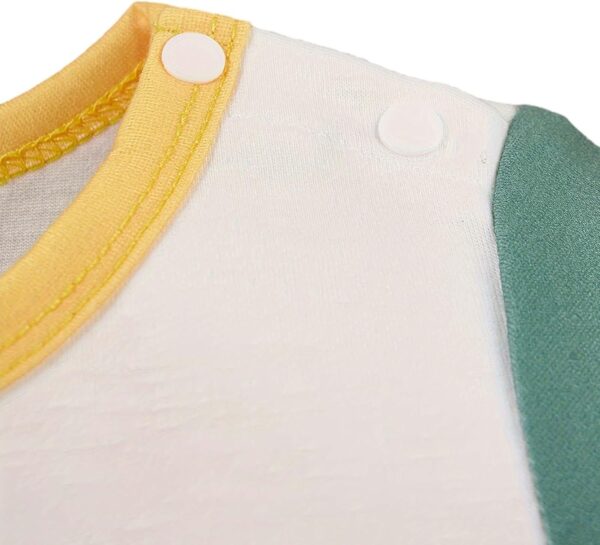 EHJRE Baby Boys Summer Button Jumpsuit Short Sleeve Baby Romper Summer Romper for Halloween Sleepwear Family Gathering - Image 3