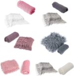 Uposao 2 Pcs/set Newborn Photography Props, DIY Newborn Infant Blanket Swaddle Wrap Set Soft Faux Fur Photography Backdrops Mat Rug for Baby Boys Girls - Image 5