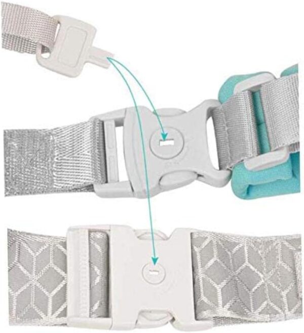 Anti Lost Wrist Link, Toddlers Safety Wristband Leash Kids Anti Lost Walking Harness Rope for Babies Twins Dual Length Pull Two Kids Wristband Belt (2M) - Image 5