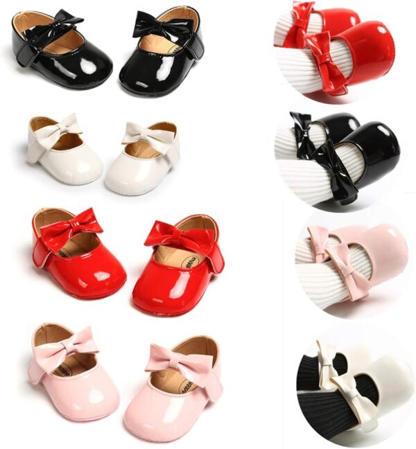 RVROVIC Baby Girl Moccasins Infant Princess Sparkly Premium Lightweight Soft Sole Prewalker Toddler Girls Shoes - Image 2