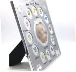 ibasenice 12 Months Baby Photo Frame Personalized Baby 1 Year Picture Frame Home Decor 30x25cm Silver - Image 7